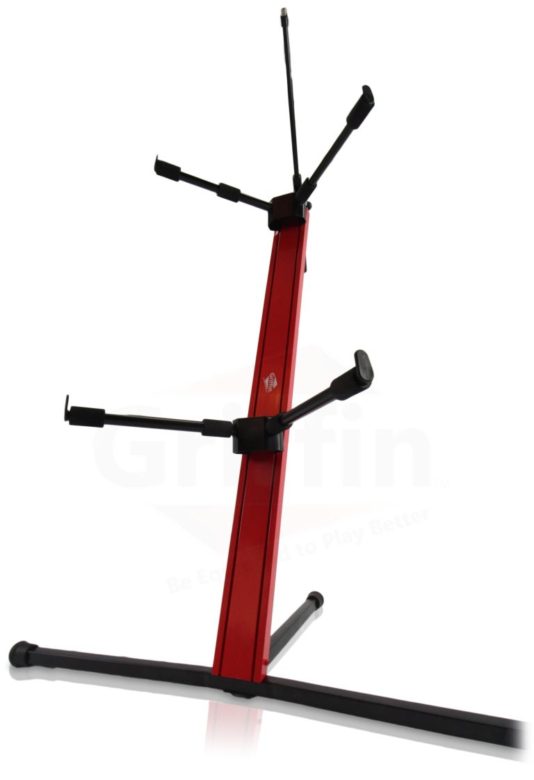 2Tier Column Keyboard Stand with Mic Boom Arm by Griffin Double