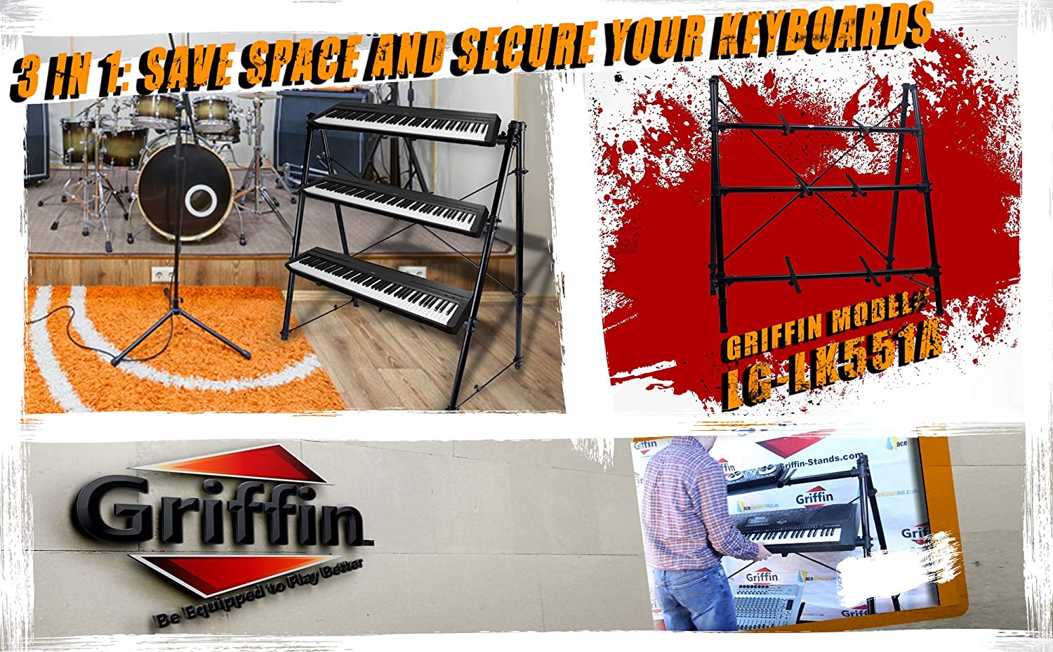 Tidy up Your Keyboards with Griffin’s Multiple Keyboard Stand Griffin