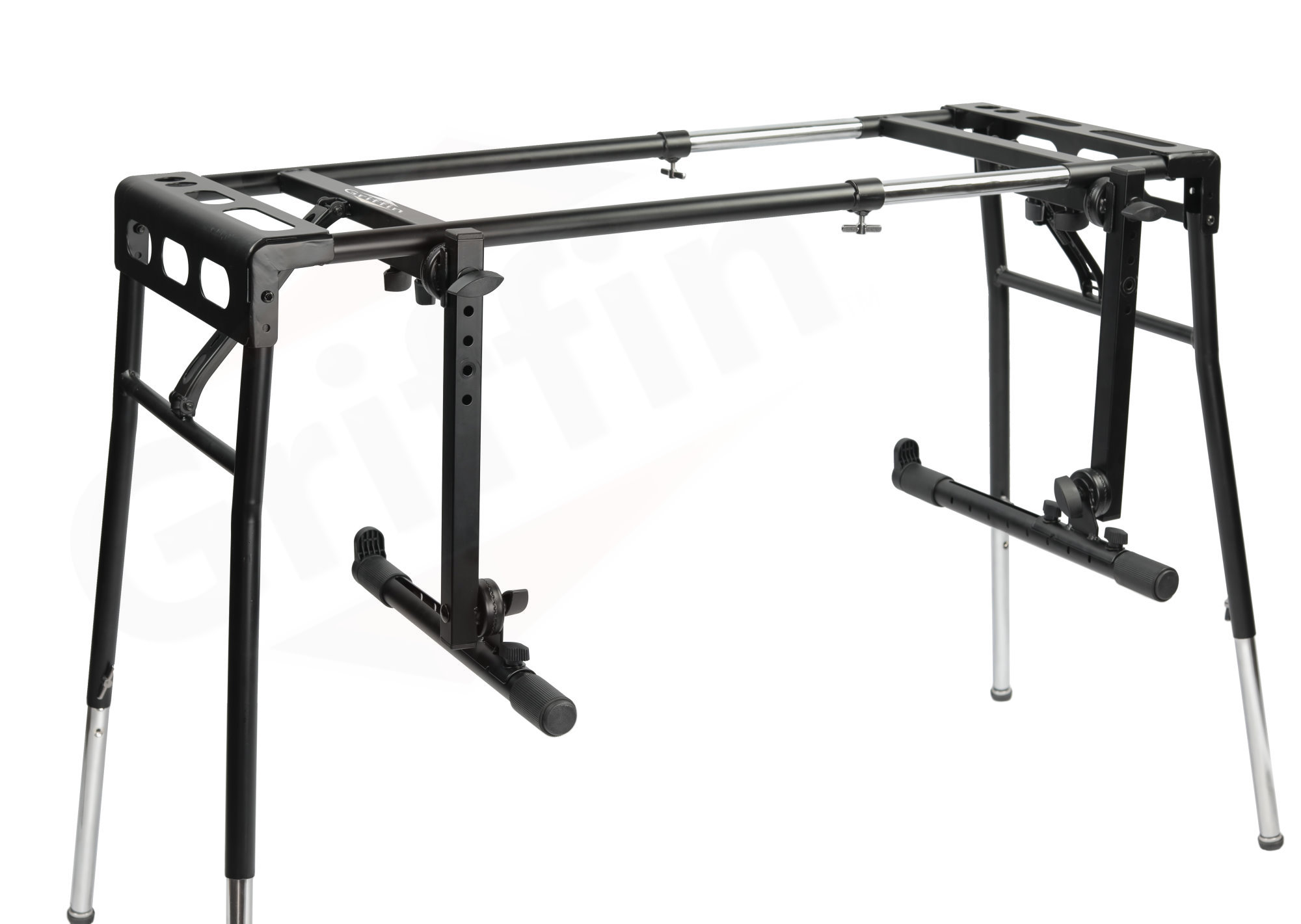 2 Tier DJ Coffin Workstation Stand by Griffin – Double Table Top