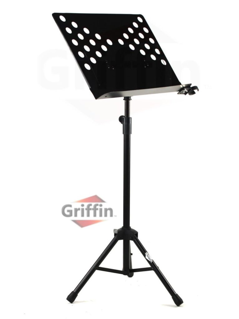 Conductor Music Stand Sheet Metal Folding Deluxe Holder by Griffin