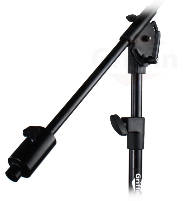 Professional Studio Rolling Microphone Boom Stand with Casters by Griffin Heavy Duty Recording
