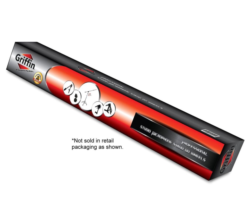 Professional Studio Rolling Microphone Boom Stand with Casters by