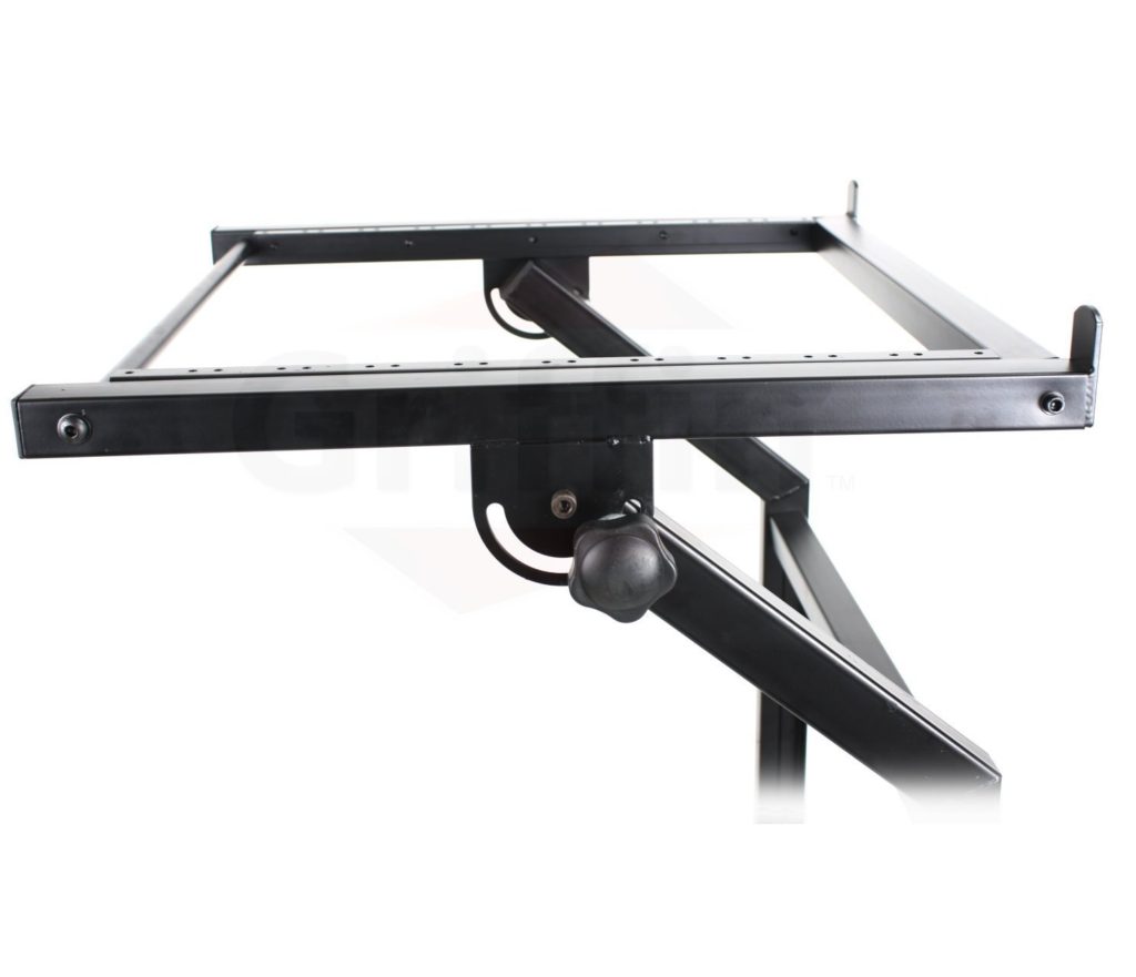 Rack Mount Rolling Stand and Adjustable Top Mixer Platform Mount 19U by