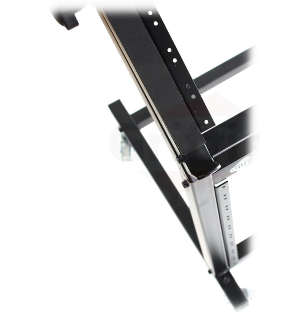 Rack Mount Rolling Stand and Adjustable Top Mixer Platform Mount 19U by
